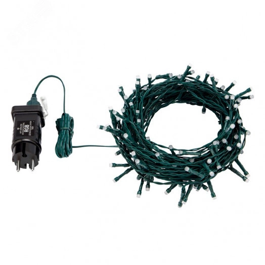 Гирлянда Твинкл Wi-Fi 18 м, темно-зеленый ПВХ, 120 LED RGB, не соединяется