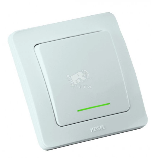 Выключатель двухклавишный скрытый с индикацией белый 16А