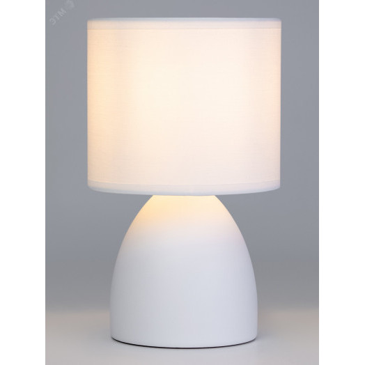 Настольная лампа Rivoli Nadine 7042-502 1 * Е14 40 Вт керамика белая с абажуром