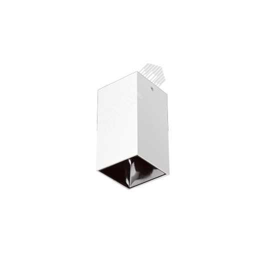 Светильник светодиодный ДПО GU10 без лампы квадратный черный корпус белый рефлектор Jazzway