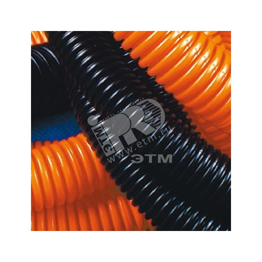 Труба гофрированная 16мм с протяжкой серая (100м)