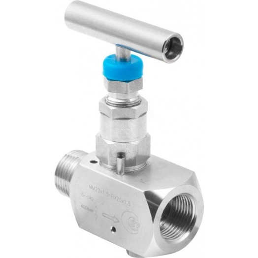 Клапан игольчатый М20х1.5 - М20х1.5 внутр.-наруж., материал - нержавеющая сталь, макс. рабочее давление - 40 МПа, макс. рабочая температура - 240 С