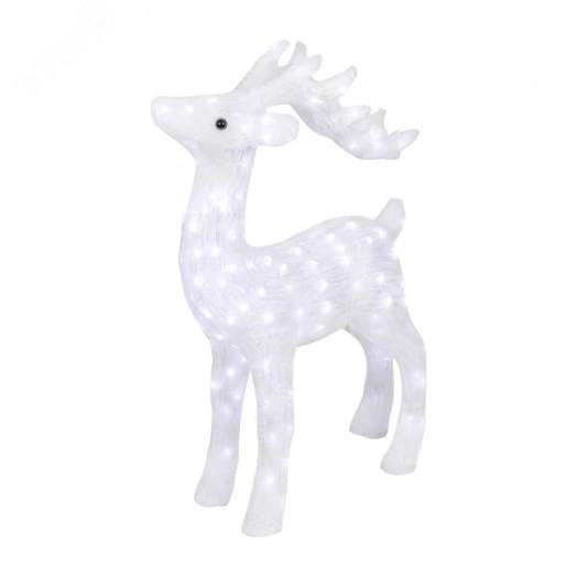 Фигура акриловая светодиодная Олень 50х25х75 см, IP65, понижающий трансформатор в комплекте