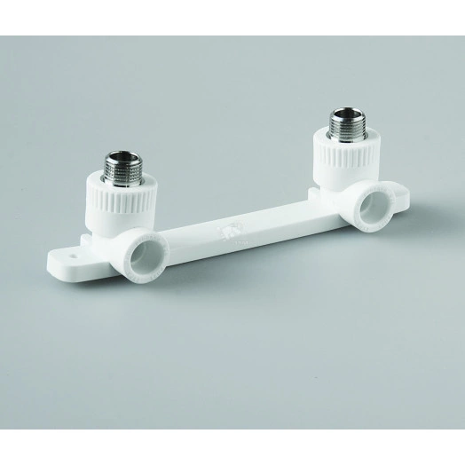 Планка монтажная с водорозетками полипропиленовая 25 х 1/2' НР для смесителя белая