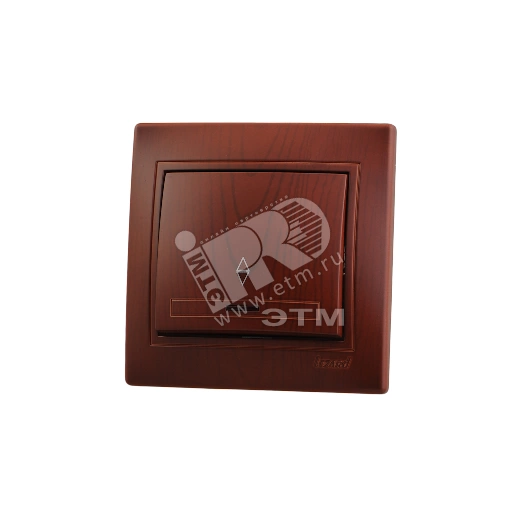 Мира Выключатель проходной с подсветкой вишня