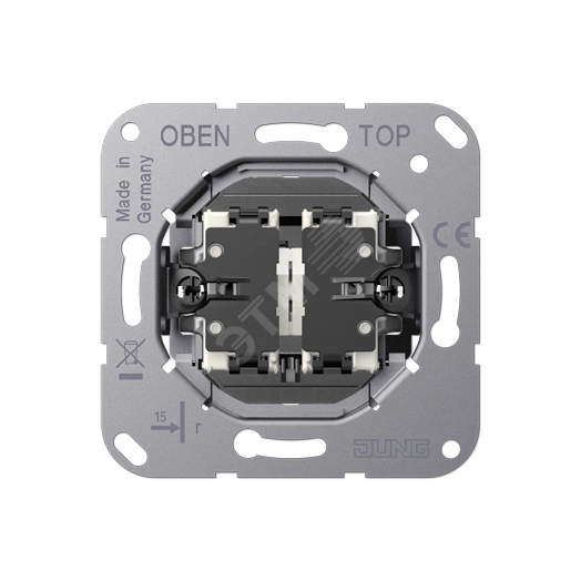 Механизм серии LS1912 двухклавишный, крепление винтами, без монтажных лапок