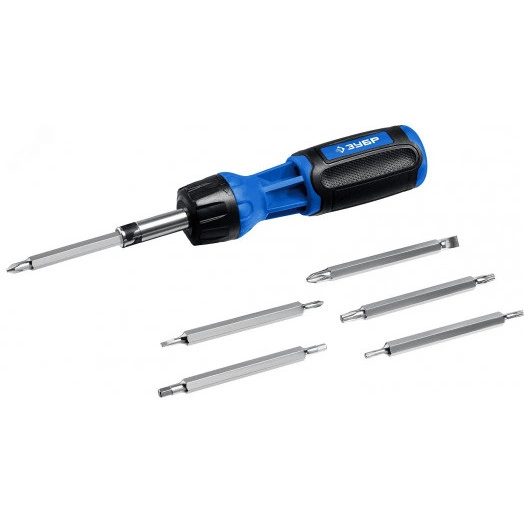 Отвертка реверсивная Профессионал-Р12 с насадками 12 предметов