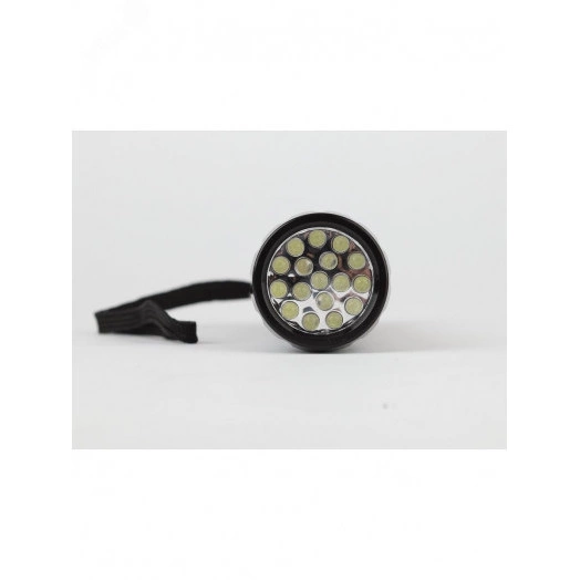 Фонарик карманный на батарейках 3хAAA, ударопрочный металлический корпус, текстурированная ручка, ремешок на руку, 17 LED MB-501 Лайн ЭРА