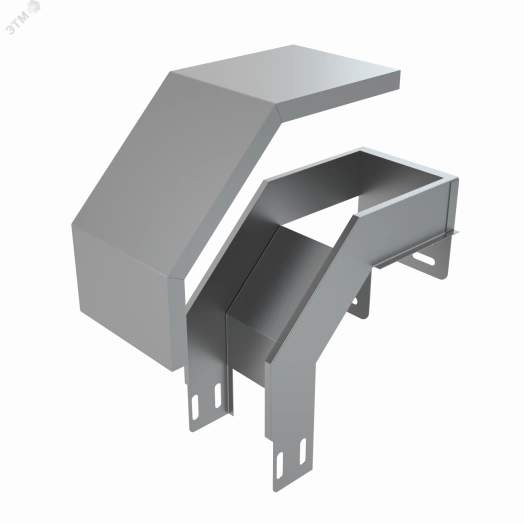 Ответвитель-крышка Т-образный вертикальный вниз 50х400х100 мм