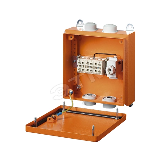 Коробка клеммная 5 положений до 2.5мм2 с предохранителем 200х200х80 IP65 пожаростойкая