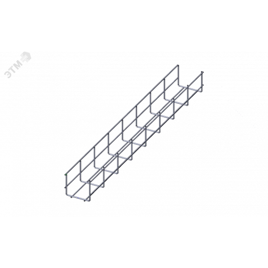 Лоток проволочный прямой усиленный диаметр проволоки 5 мм  ППУ5.100.85.3000.10.0