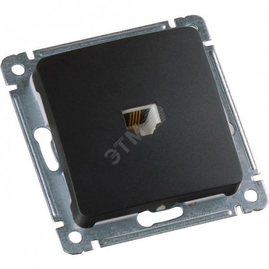 MASTER Розетка компьютерная скрытой установки, в рамку, черный