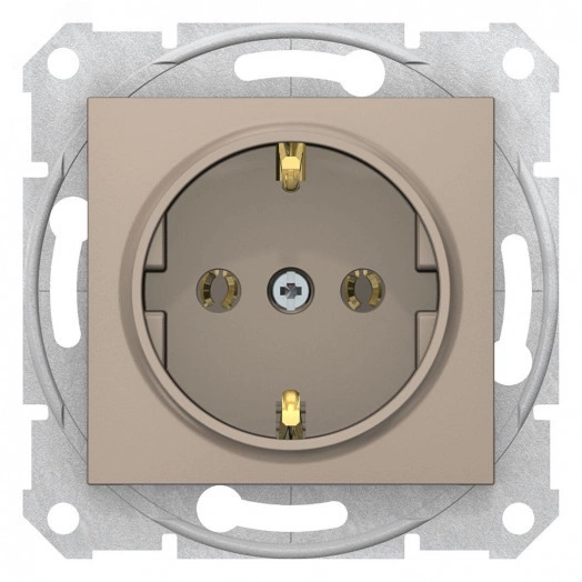 SEDNA РОЗЕТКА 16А c з/к, без шторок, быстрозажимные клеммы, ТИТАН
