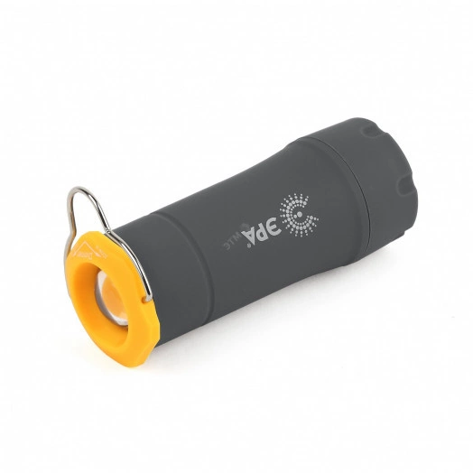 Фонарик подвесной на батарейках 3хAAA, ударопрочный, складной светильник, с крючком в палатку, регулируемый фокус, 3 режима MB-601 ЭРА