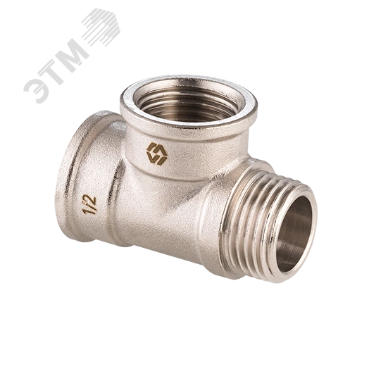 Тройник ВВН 1/2'х1/2'х1/2' переходной, никелированный