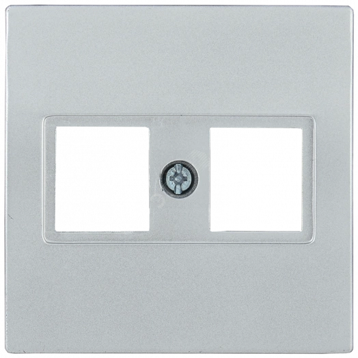 Накладка 2-ая компьютерная RJ45 Cat5e BOLERO серебряный