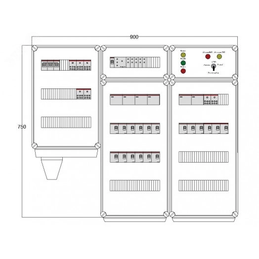 Щит управления электрообогревом DEVIbox HS 18x2700 D316 (в комплекте с терморегулятором и датчиком температуры)