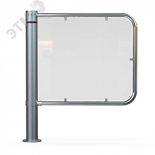 Калитка моторизованная К-17 1017 нержавеющая сталь,  светодиодная подсветка, пульт в комплекте, совместим с большинством СКУД по сухим контактам