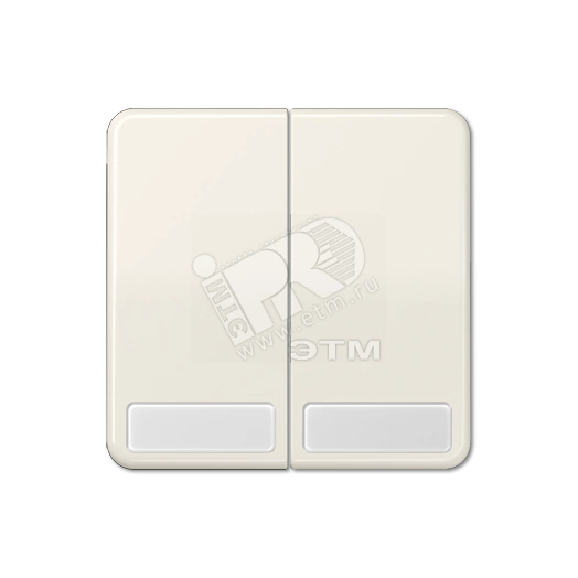 Клавиши для сдвоенных выключателей и кнопок с полем для надписи  коричневые