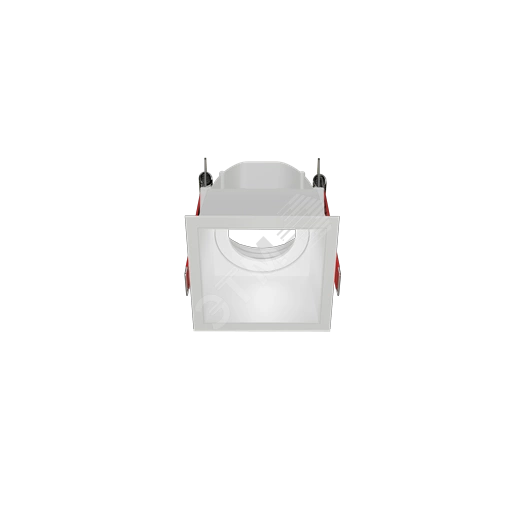 Рамка для модульного светильника FLEX 50 10 квадратная встраиваемая утопленная 85х85х65мм RAL9010 поворотная ВАРТОН