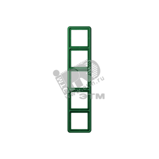Рамка 5 постов универсальная ударопрочная зеленая