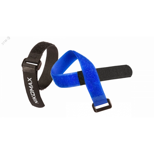 Стяжка-липучка с жесткой пряжкой, 290х20мм, зеленая, 10шт.