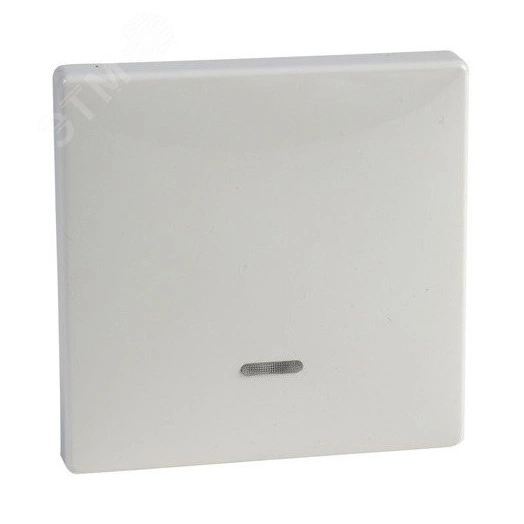 Клавиша с окошком для светоиндикатора белый