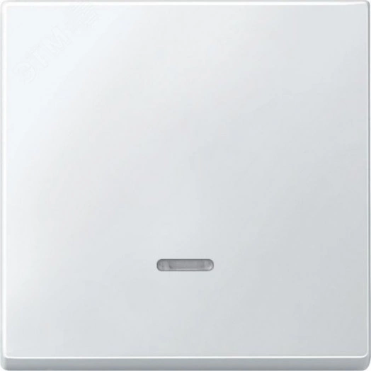 Клавиша с окошком для светоиндикатора белый