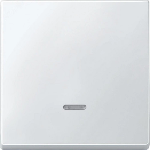 Клавиша с окошком для светоиндикатора белый