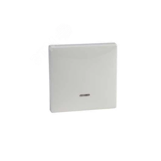 Клавиша с окошком для светоиндикатора белый