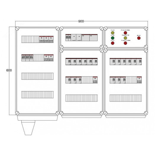 Щит управления электрообогревом DEVIBOX FHR 9x1700 D330 (в комплекте с терморегулятором и датчиком температуры)