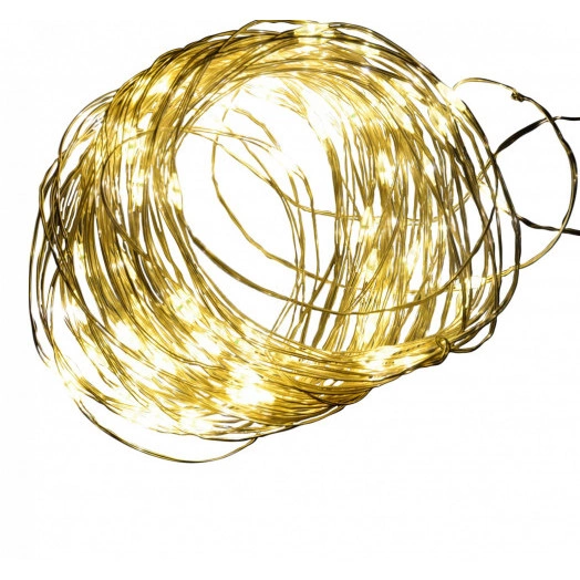 Гирлянда светодиодная Роса теплый белый ULD-S1000-100/SCB/3AA Warm White IP20 Dew