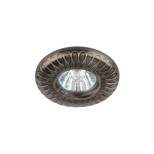 Светильник  литой MR16,12V/220V, 50W бронза (100/2100) ЭРА