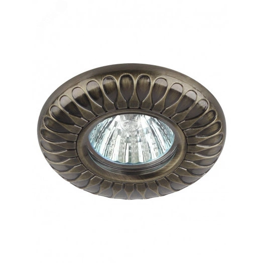 Светильник  литой MR16,12V/220V, 50W бронза (100/2100) ЭРА