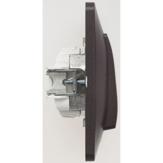 Выключатель одноклавишный, схема 1, в сборе, шоколад