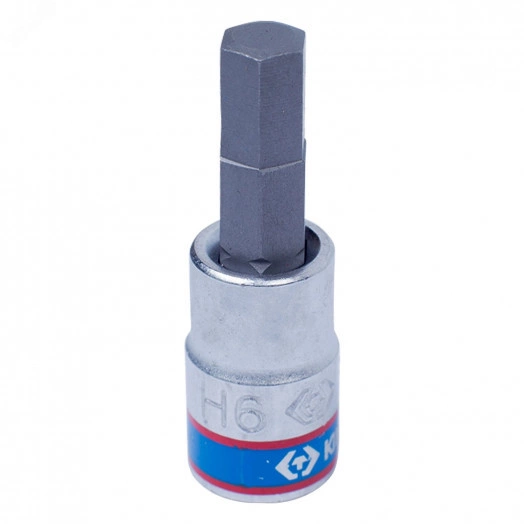 Насадка (бита) торцевая 1/4', HEX, 6 мм, L = 37 мм