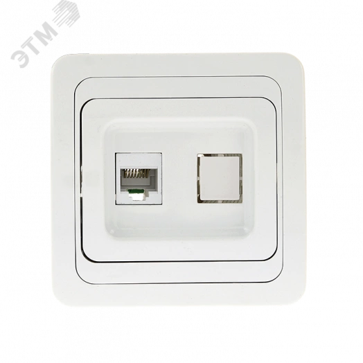 Лондон Розетка компьютерная RJ45 белая