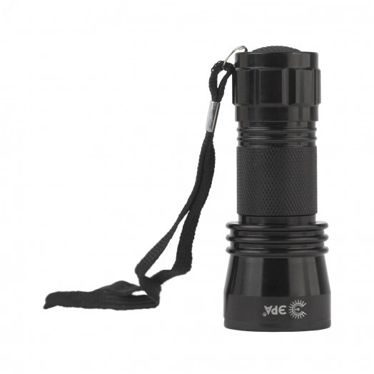 Фонарик карманный на батарейках 3хAAA, ударопрочный металлический корпус, текстурированная ручка, ремешок на руку, 21 LED MB-502 Гриндер ЭРА