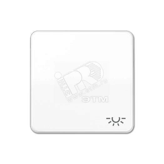 Клавиша ударопрочная с символом  освещение   белая