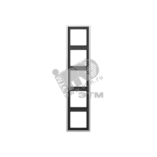 Рамка 5-я для горизонтальной/вертикальной установки  Серия- LS990  Материал- металл  Цвет- алюминий
