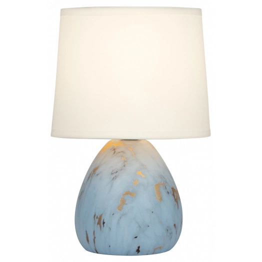 Настольная лампа Rivoli Damaris 7048-501 1 * Е14 40 Вт керамика серая с золотом с абажуром