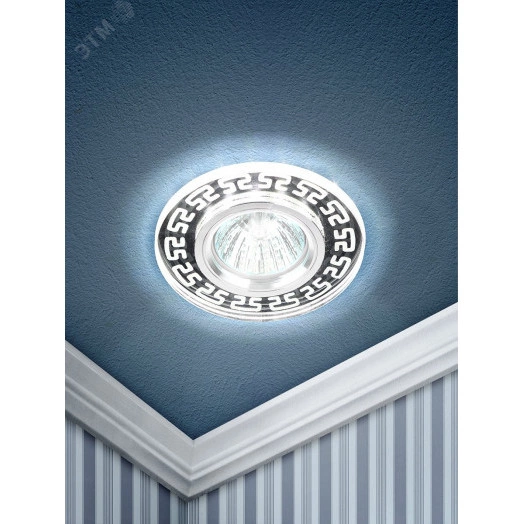 DK LD45 SL  Точечные светильники ЭРА декор cо светодиодной подсветкой MR16, зеркальный