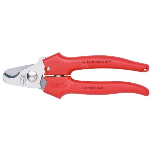 Кабелерез с пружиной резка - кабель 10мм (24мм AWG 3) L=165мм хирургическая сталь ударопрочные пластиковые рукоятки нанесенные методом экструзии блистер