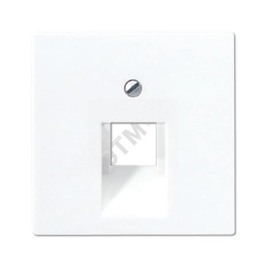 Накладка 1-ой телефонной/компютерной розетки  IAE/UAE (1 x 8-пол.)   Серия A500  Материал- термопласт  Цвет- белый