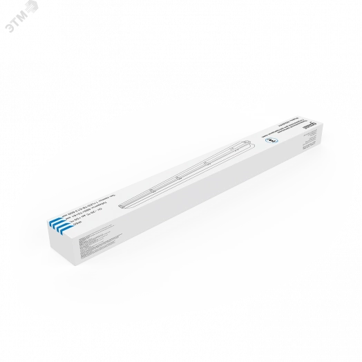 Светильник влагозащитный ДСП СПП-Т8-G13 660х70х61 мм IP65 для светодиодных LED ламп 1х600 мм с отражателем INDUSTRY Gauss