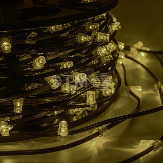 Гирлянда профессиональная LED Clip Light 12V  шаг 150 мм, цвет диодов ТЕПЛЫЙ БЕЛЫЙ, Flashing (Белый)