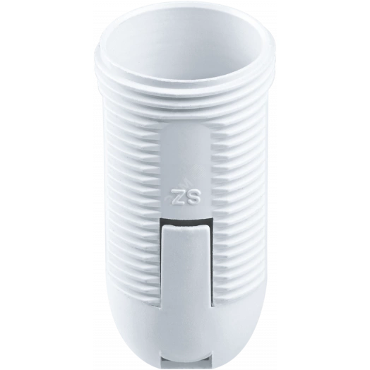 Патрон люстровый Е14 пластиковый без кольца белый