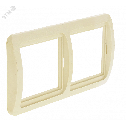 Лондон Рамка 2 поста горизонтальная бежевая