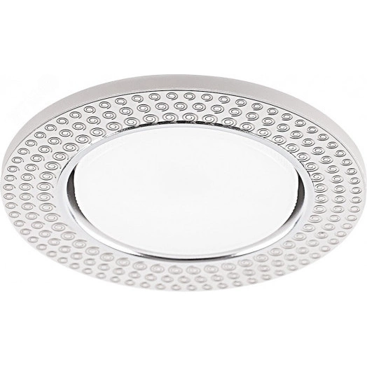 Светильник ДВО-15w GX53 без лампы со светодиодной подсветкой 4000К прозрачный хром