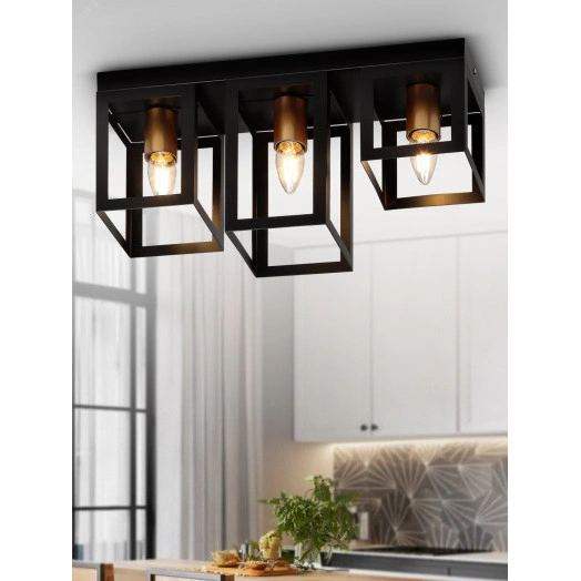 Светильник потолочный Rivoli Aneli 5084-303 3 * Е27 40 Вт лофт - кантри